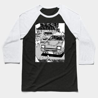 JDM Japanese Drift Racer Drifting Car Anime Manga Eurobeat Intensifies Aesthetic #12 Baseball T-Shirt